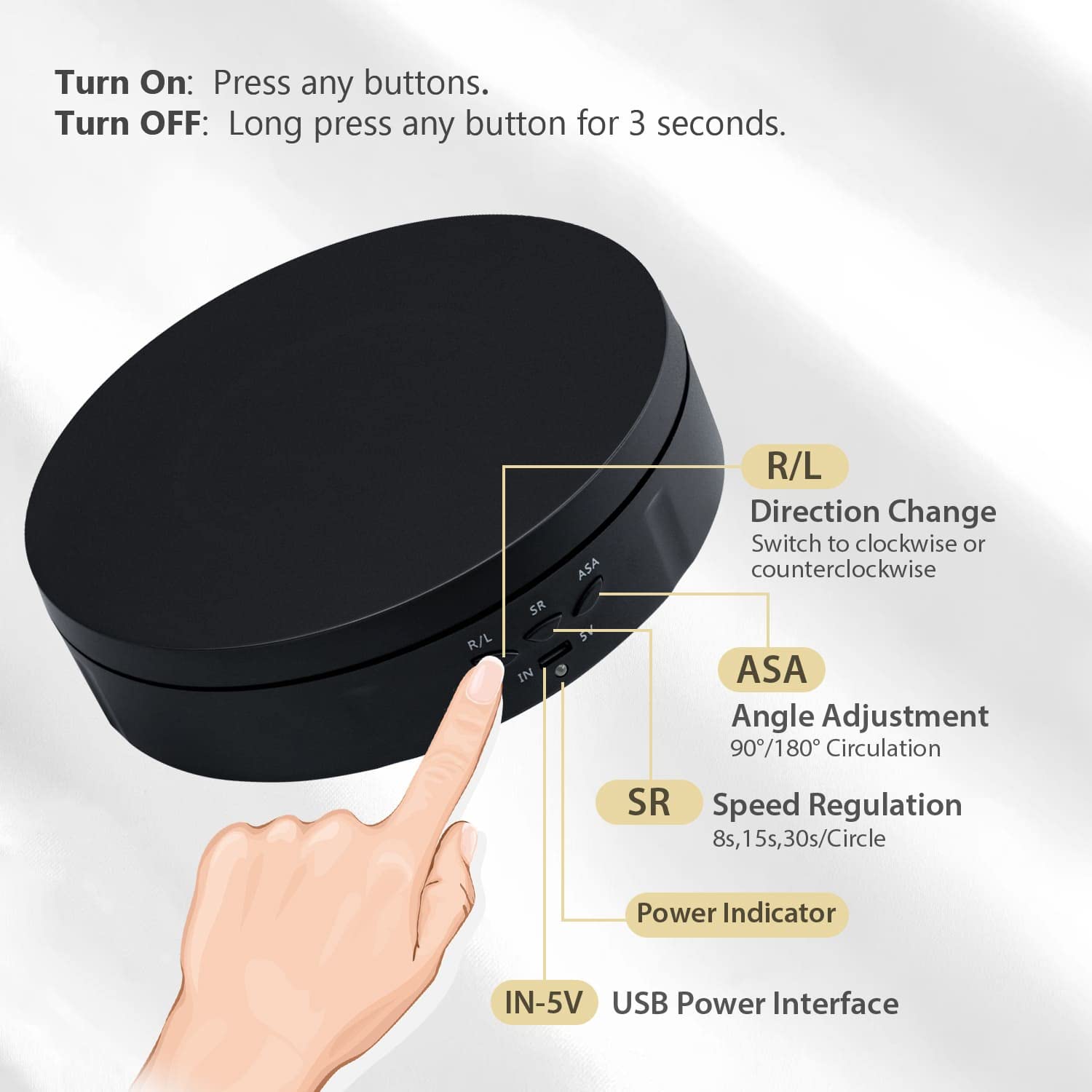 Amazon.com: Mcbazel Motorized Rotating Display Stand,5.7inch 360